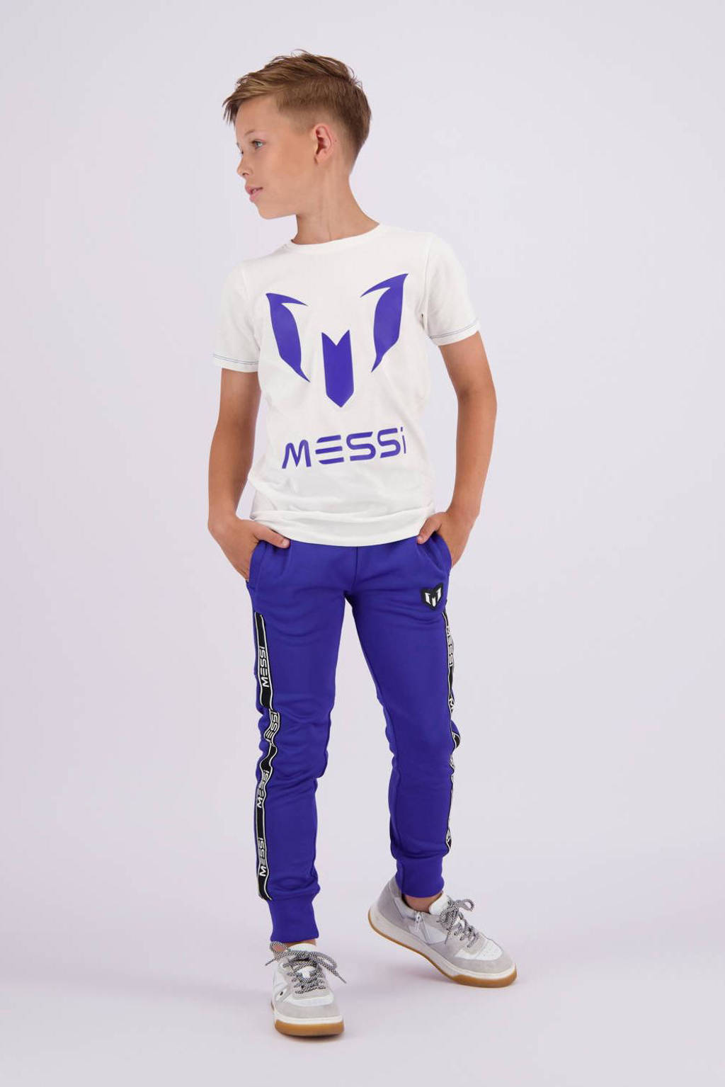 Vingino T-shirt met printopdruk wit/hardblauw