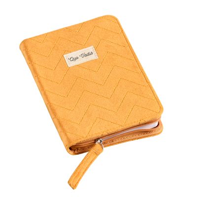 Quo Vadis Colette - Business diary - 100 x 150 mm - mustard yellow - velours