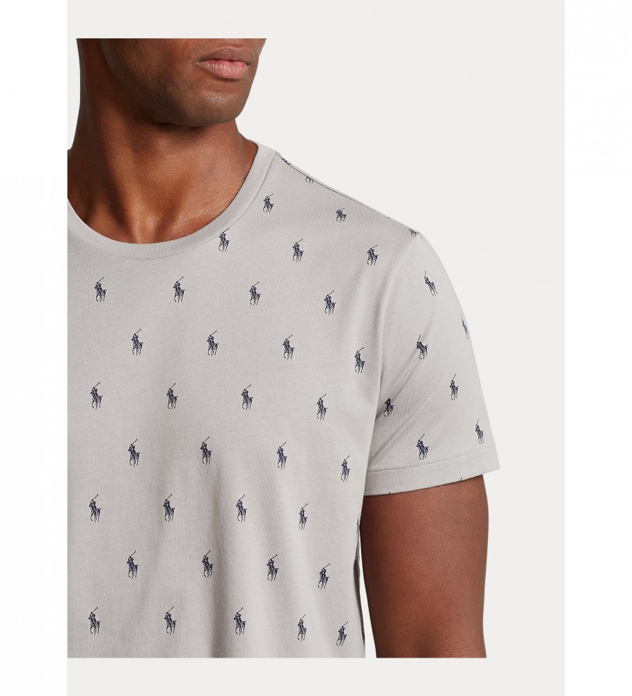 Camiseta Ralph Lauren cinza estampada