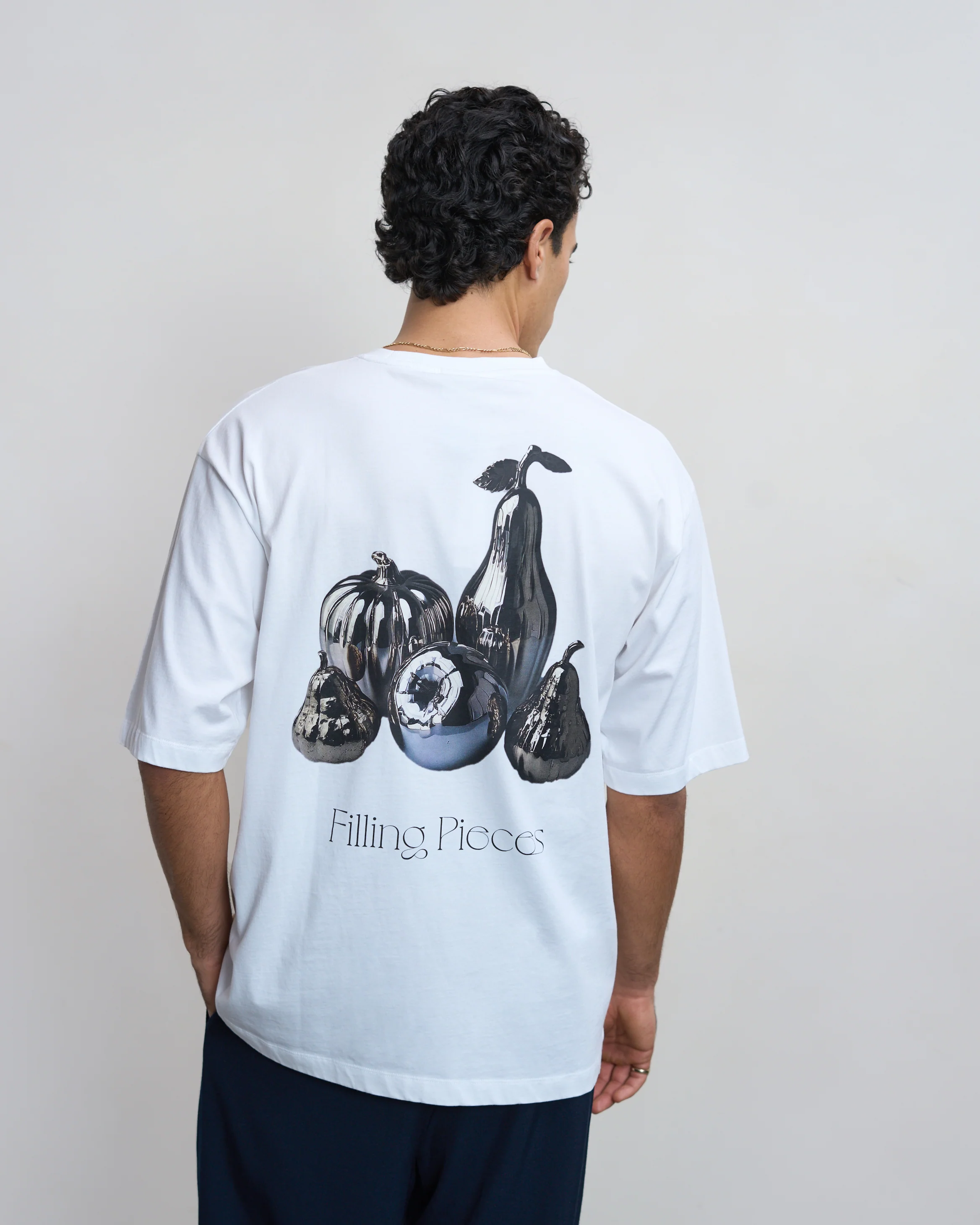 T-shirt Boxy Chrome Fruit White