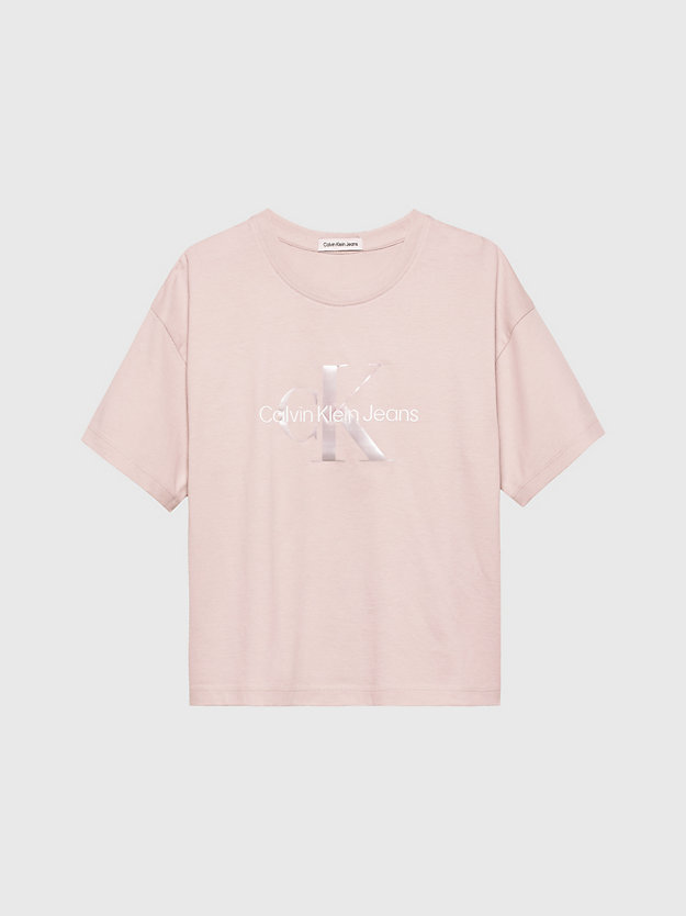 Camiseta com monograma de corte quadrado