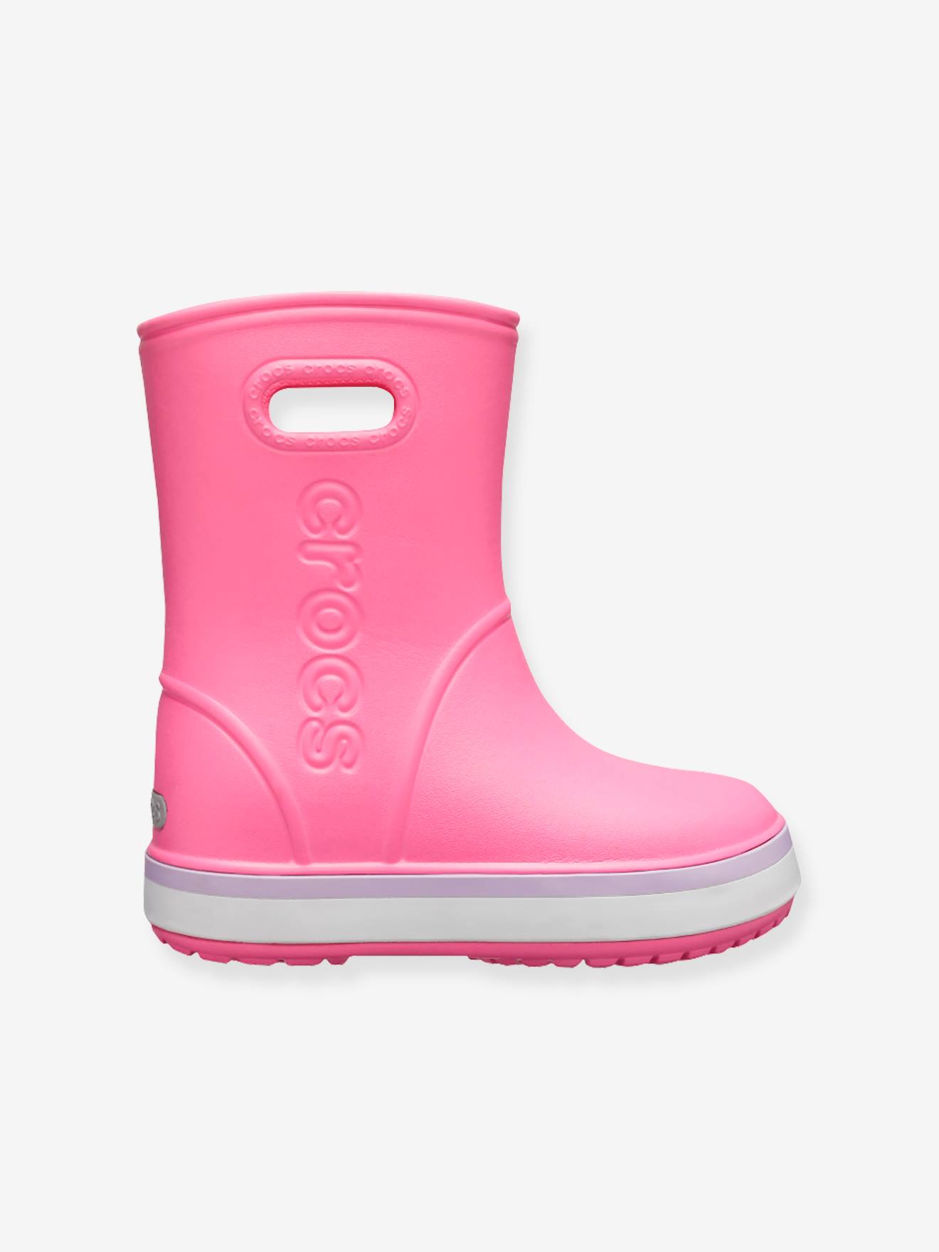 Bota de chuva Crocband K CROCS™ para crianças, amarela clara lisa