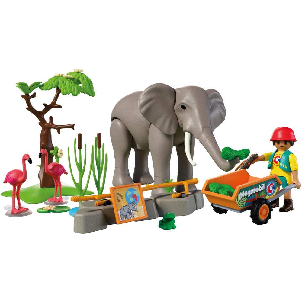 Køb Playmobil® Elephant With Zookeeper