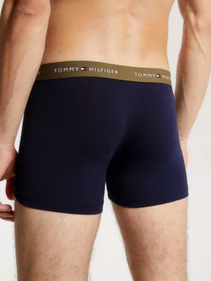 Conjunto com 3 Cuecas Boxer com Cós Elástico e Logo Essencial