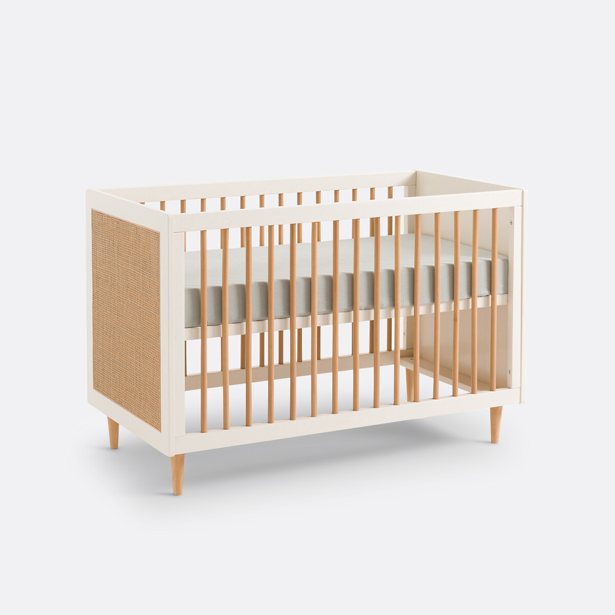 LA REDOUTE INTERIEURS<br>Cama de vime para bebê com base ajustável, Kaya