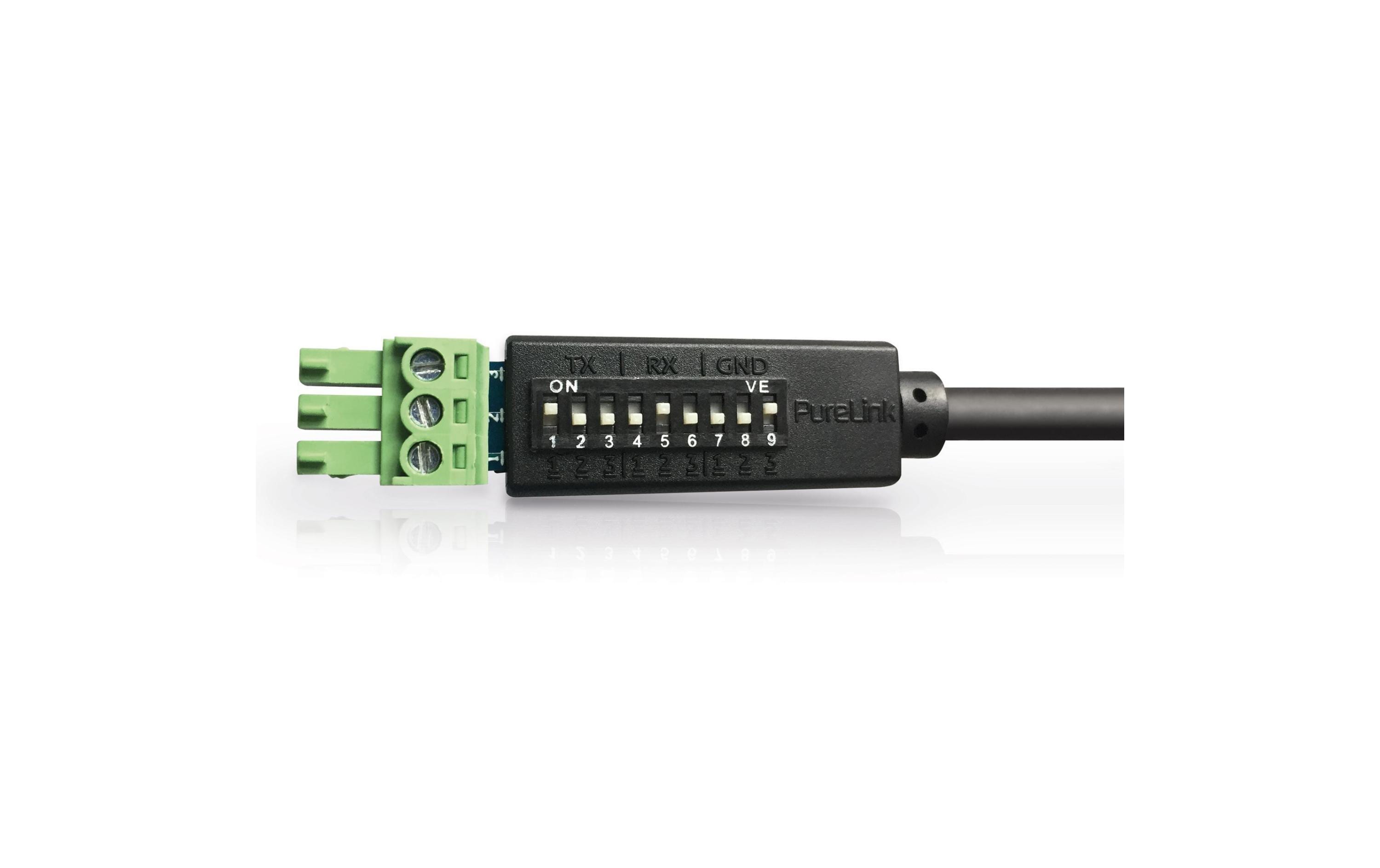 Kabel PTM-RS100 RS-232Konfigurierbares RS232 Kabel mit DIP-Switch