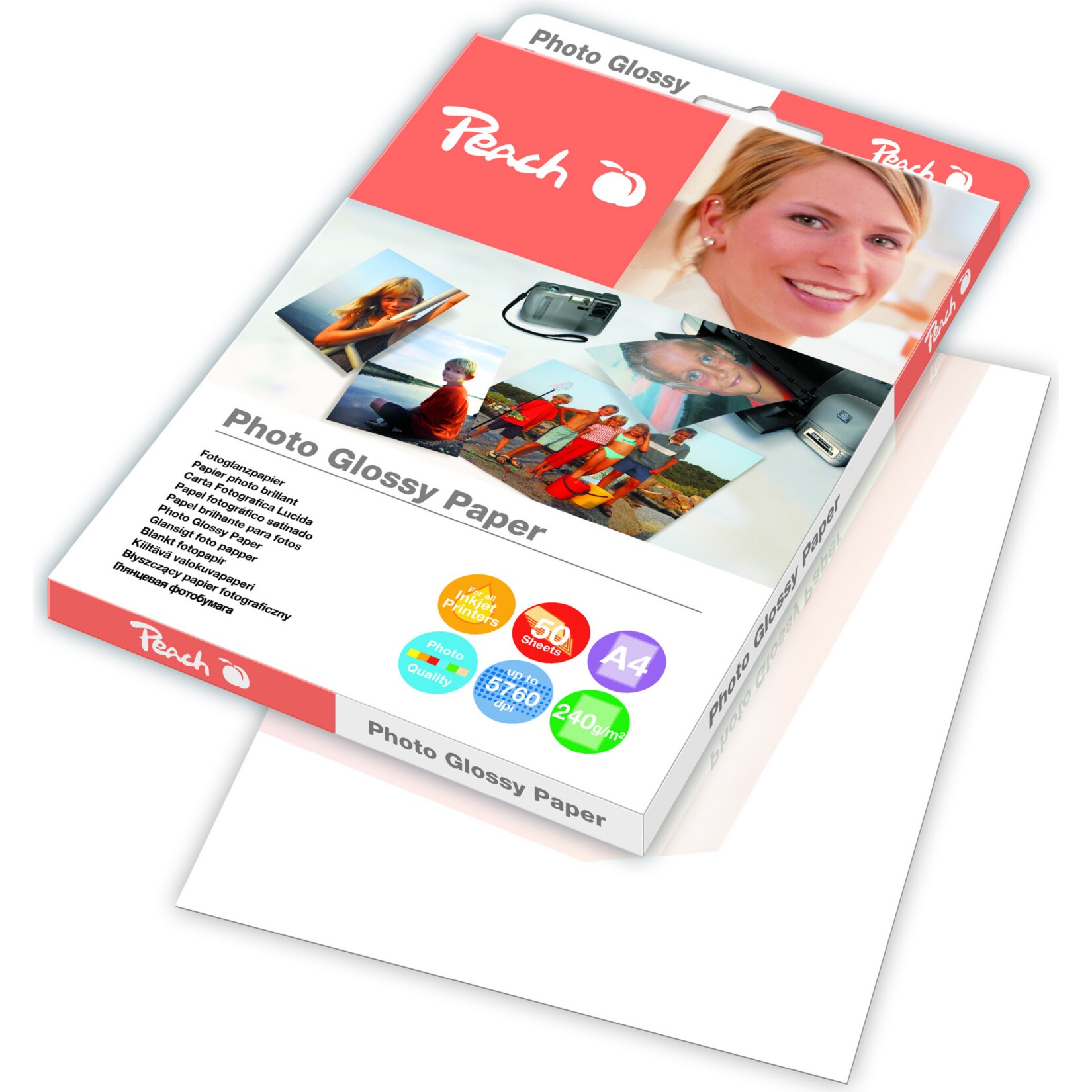 Peach Photo Glossy Papier A4 240 g/m2, 50 Blatt