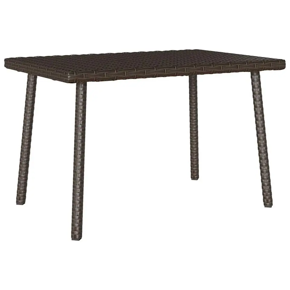 vidaXL - Tuin Salontafel - Bruin - Poly rattan - 60 x 40 x 37 cm