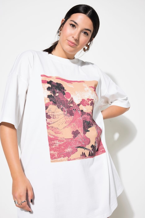 T-Shirt, oversized, Asia-Motiv