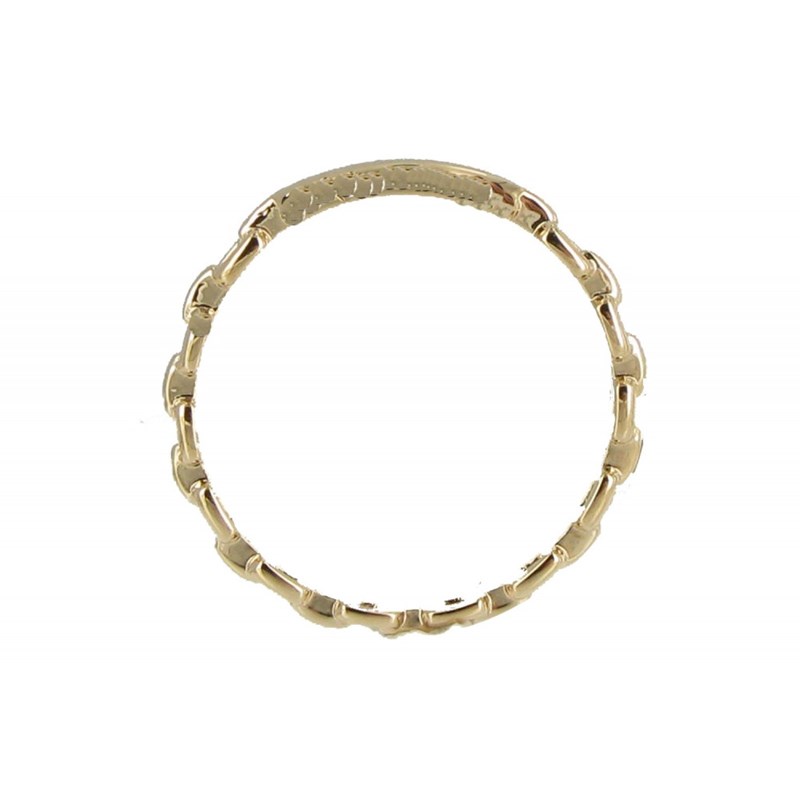 Petite Bague Plaqué Or Gourmette