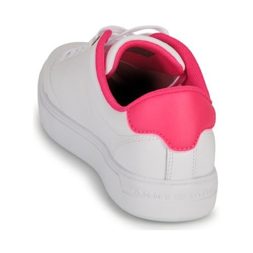 Tommy Hilfiger - ELEVATED ESSENTIAL COURT SNEAKER - Blanc / Rose