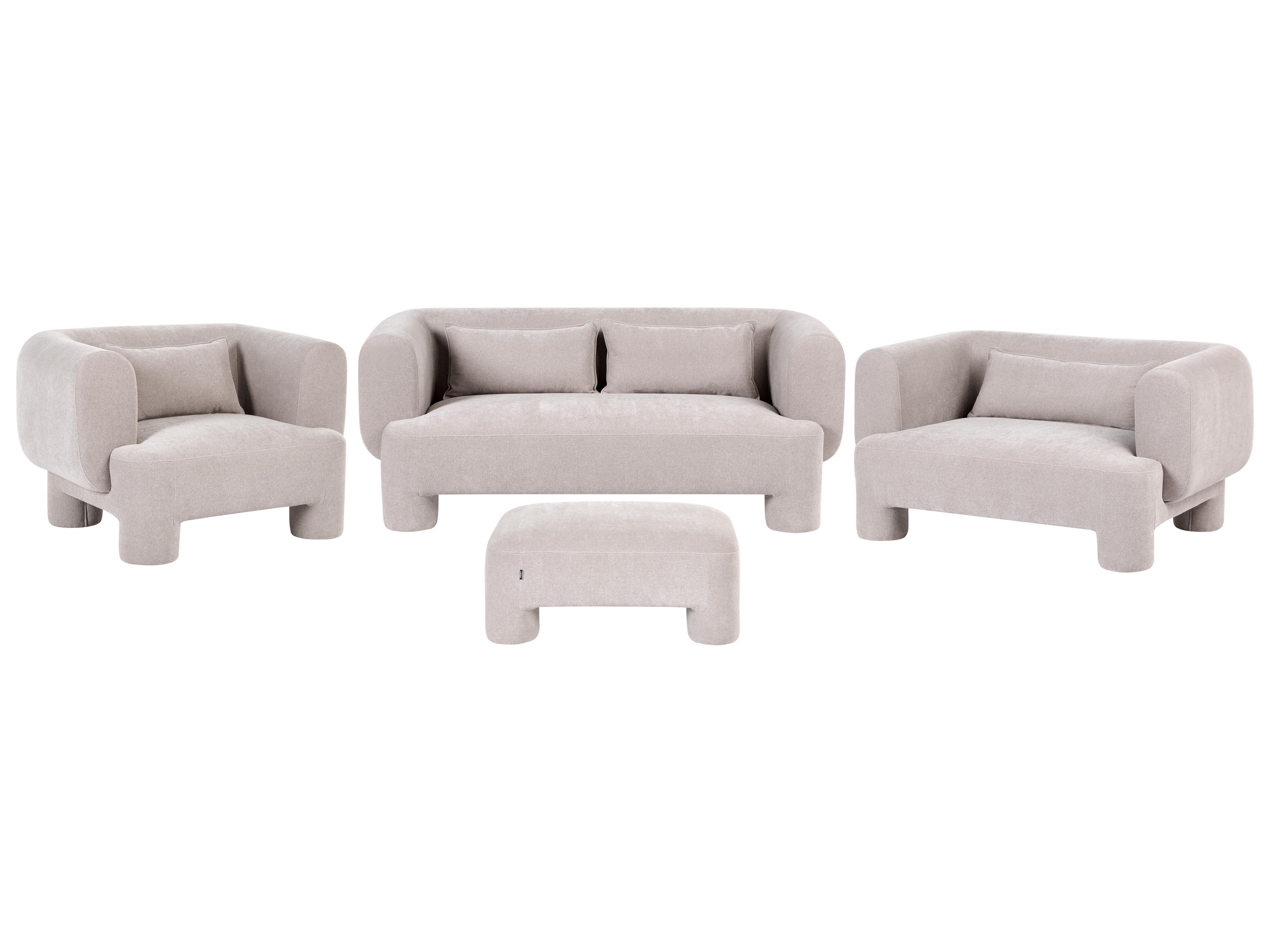Bankenset 6-zits HOGBO Stof Beige met ottomaan