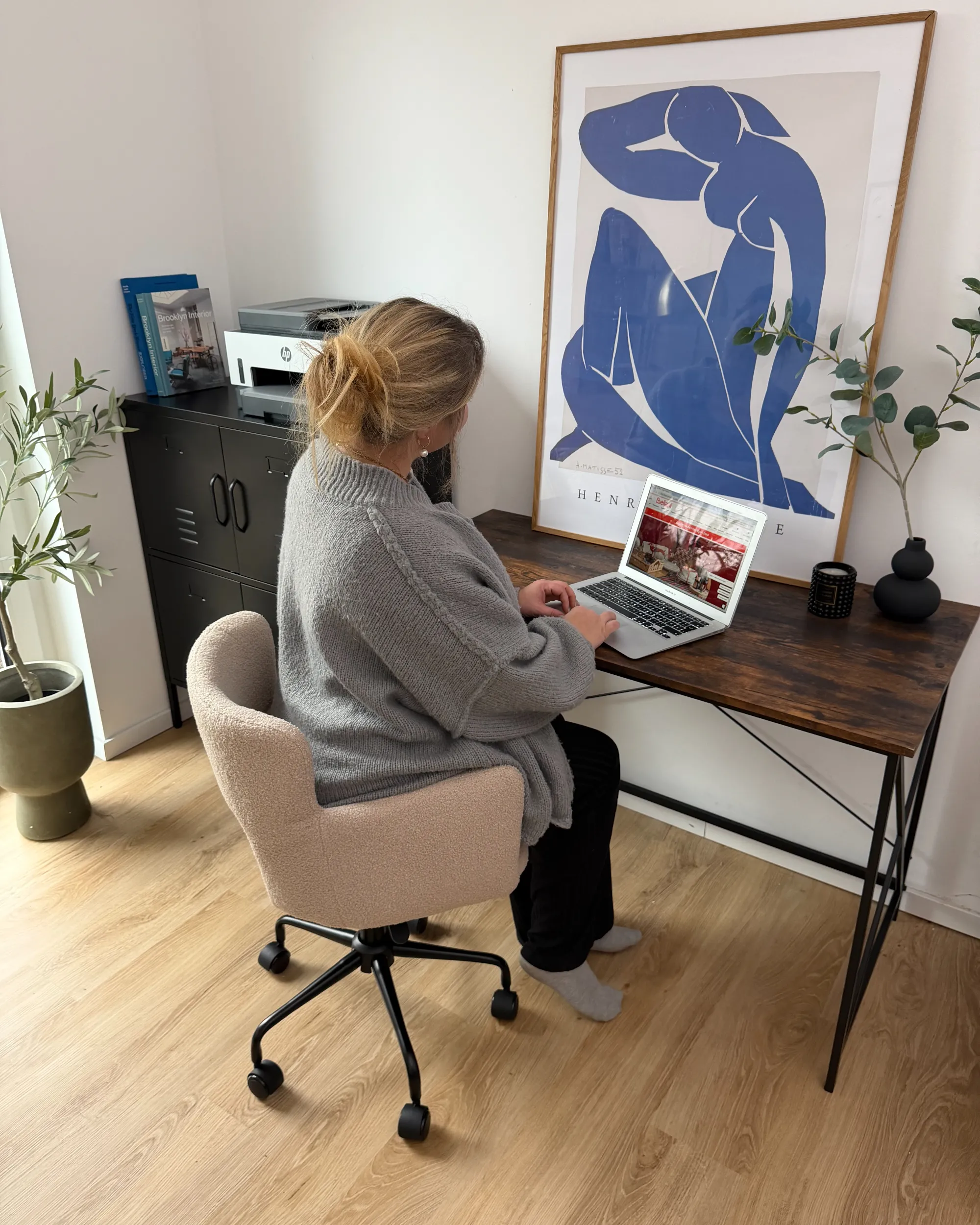 Bureau FUTON Donkerbruin 115 cm 60 cm
