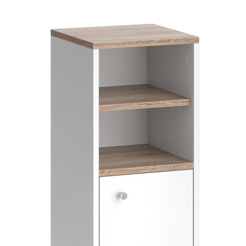 Vicco Midischrank Badschrank Badregal Senyo Sonoma/Weiß 2 Fächer Badmöbel