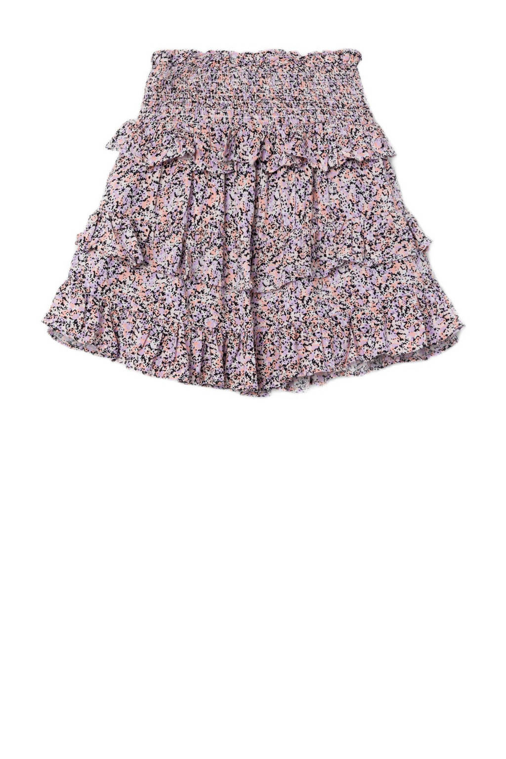 NAME IT rok met all over print lila/zwart/roze