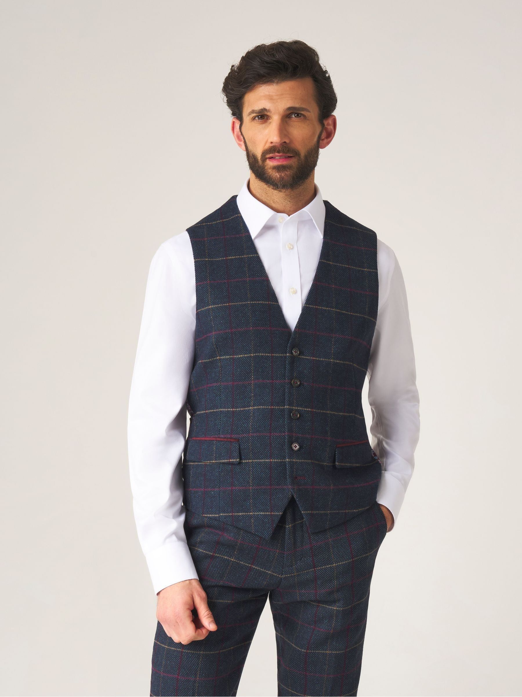 Skopes Doyle Modieus gilet van tweed wolmix