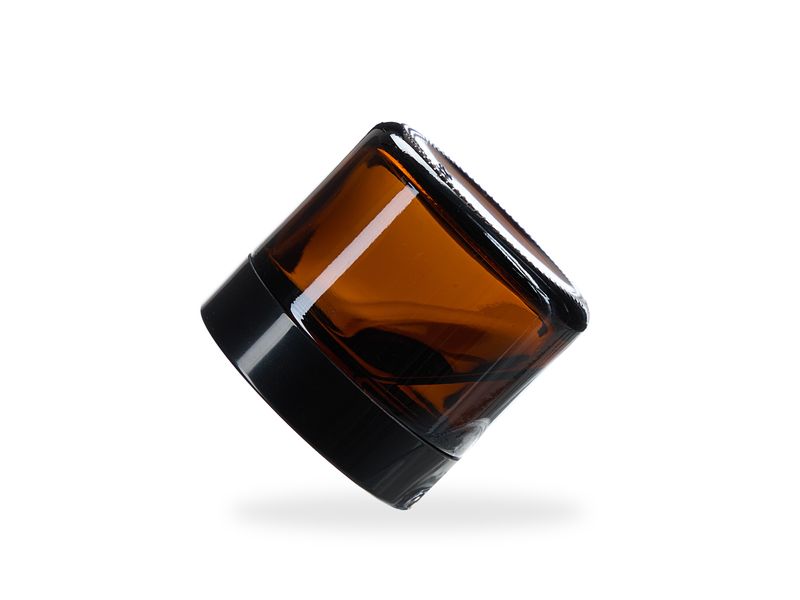 relaxdays Braunglas Salbentiegel 60 ml, 12 Stück Zur Aufbewahrung von selbst gemachten Cremes, Salben oder ätherischen Ölen