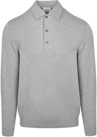 Profuomo Longsleeve Poloshirt Luxury Basic Grijs PP2J00009B-C1 kopen