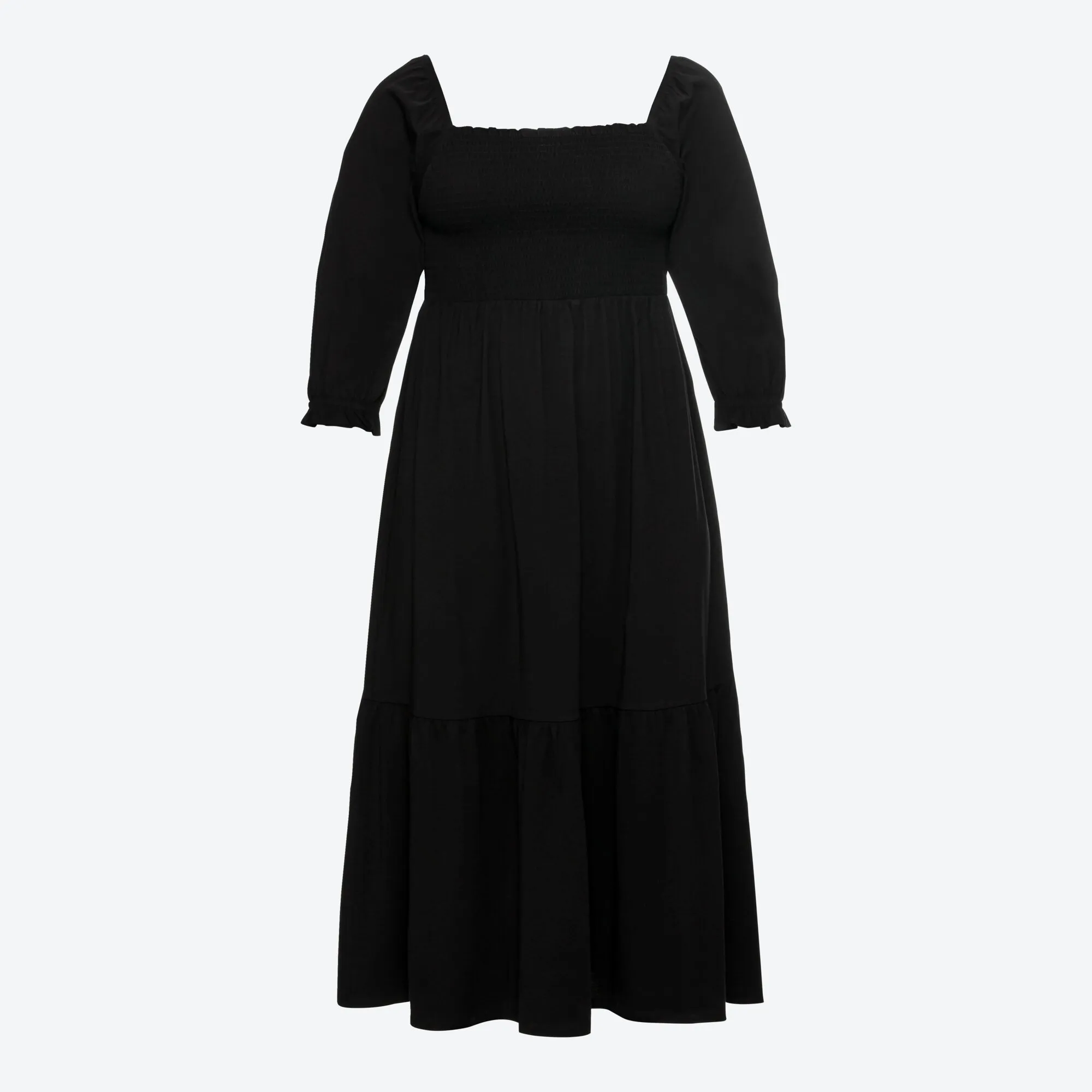 Damen-Kleid mit Smok-Effekten, große Größen