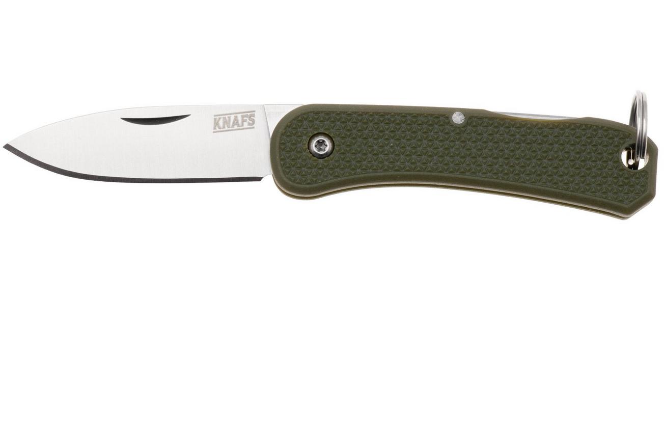 Knafs Lander 6 KNAFS-00426 Satin 4034SS, OD Green FRN, sleutelhangerzakmes
