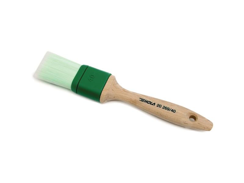HOLA Lackierpinsel AQUAmaxx plus 30 mm, Grün Langlebiger Pinsel für Farben und Lacke auf Wasser-Basis