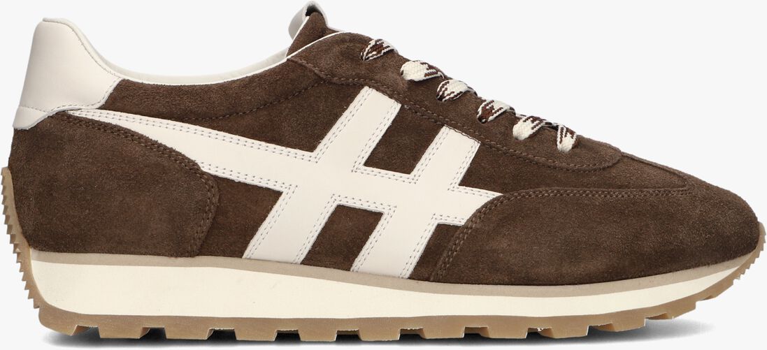 bruine hogan lage sneakers h701 allacciato h