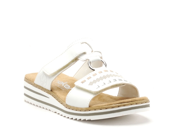 Rieker mules et sabots plats femme v0636 blanc
