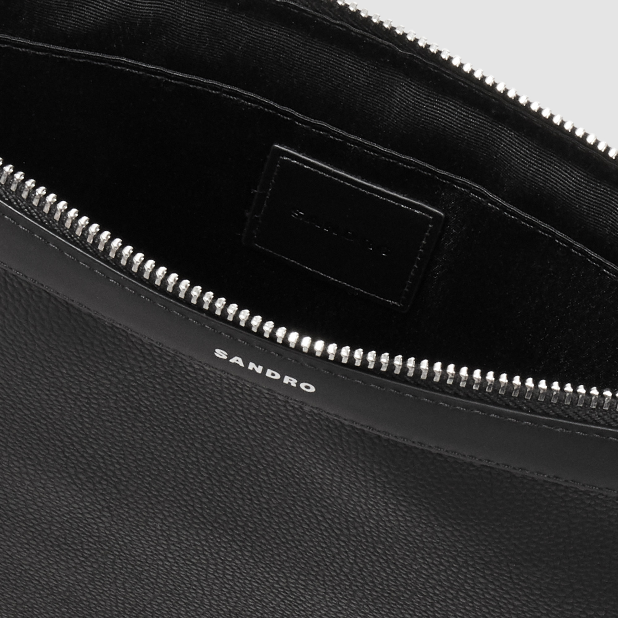Pochette zippee en toile enduite