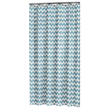 Sealskin Douchegordijn Motif Petrol 180x200 cm