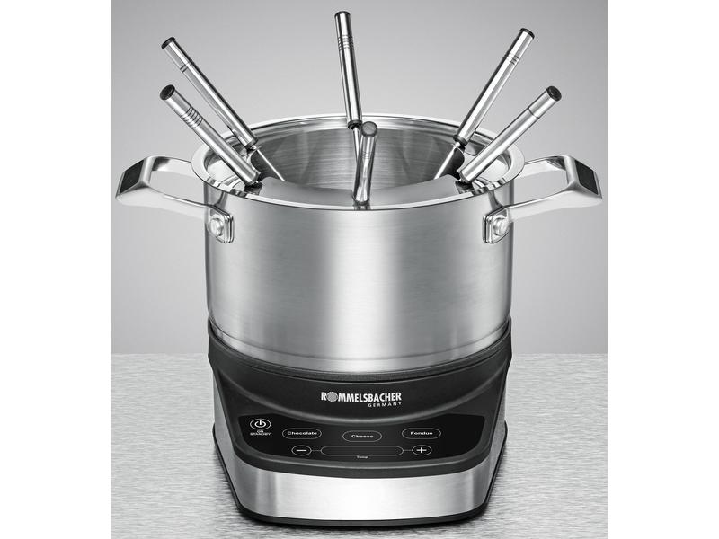 Rommelsbacher Fondue-Set All-in-One 20.F 1200, 7 Teile, Sil Eintauchen und geniessen – Fondue perfekt zubereiten