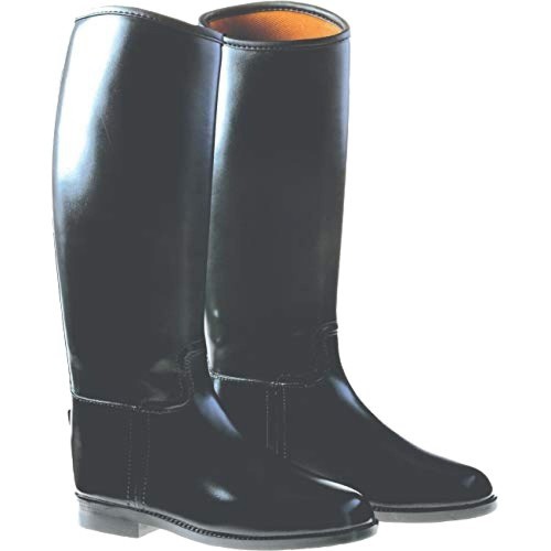 Botas de montaria infantis unissex, pretas