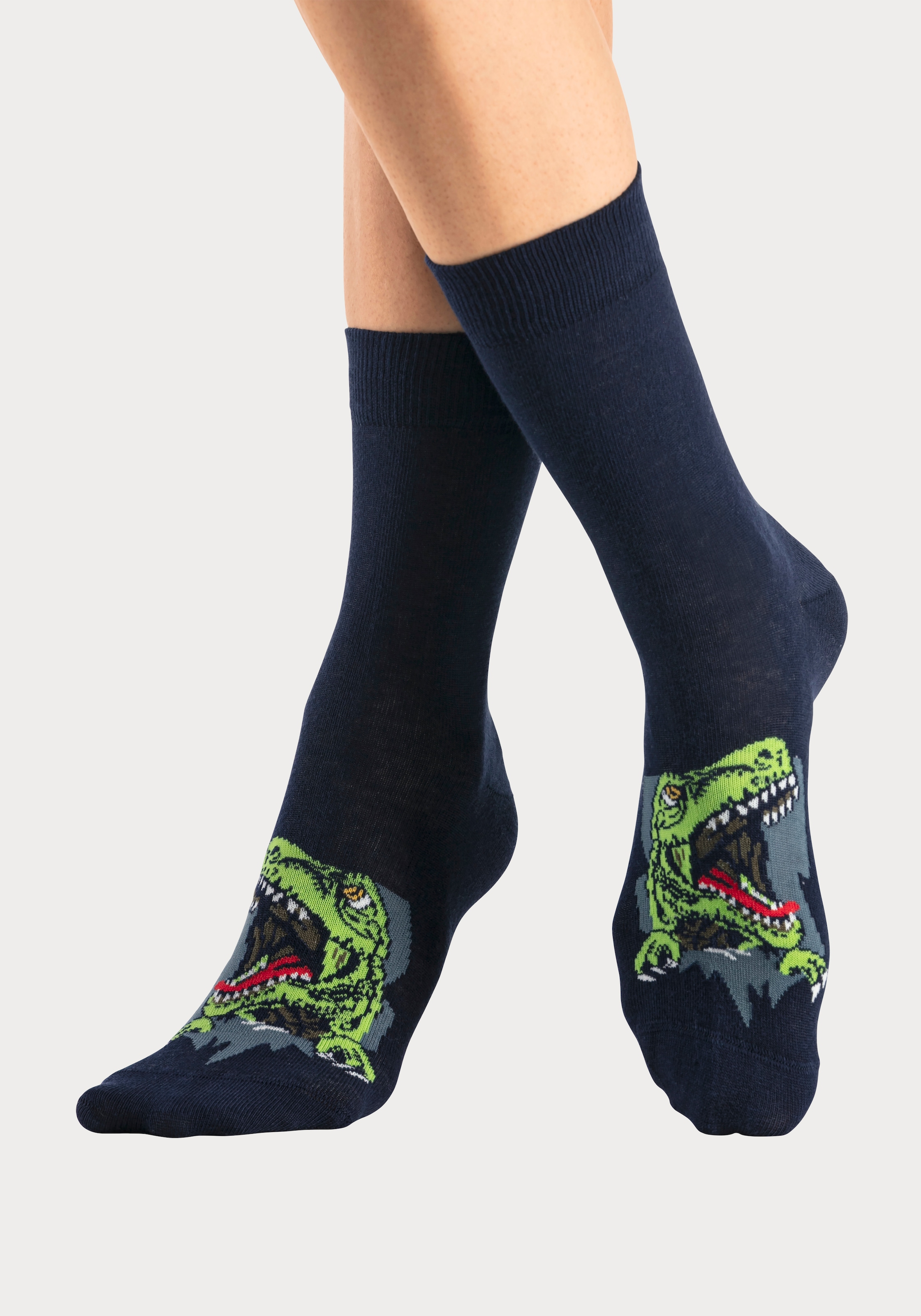 H.I.S Socken Packung, 5 Paar tlg. mit Dinosauriermotiven