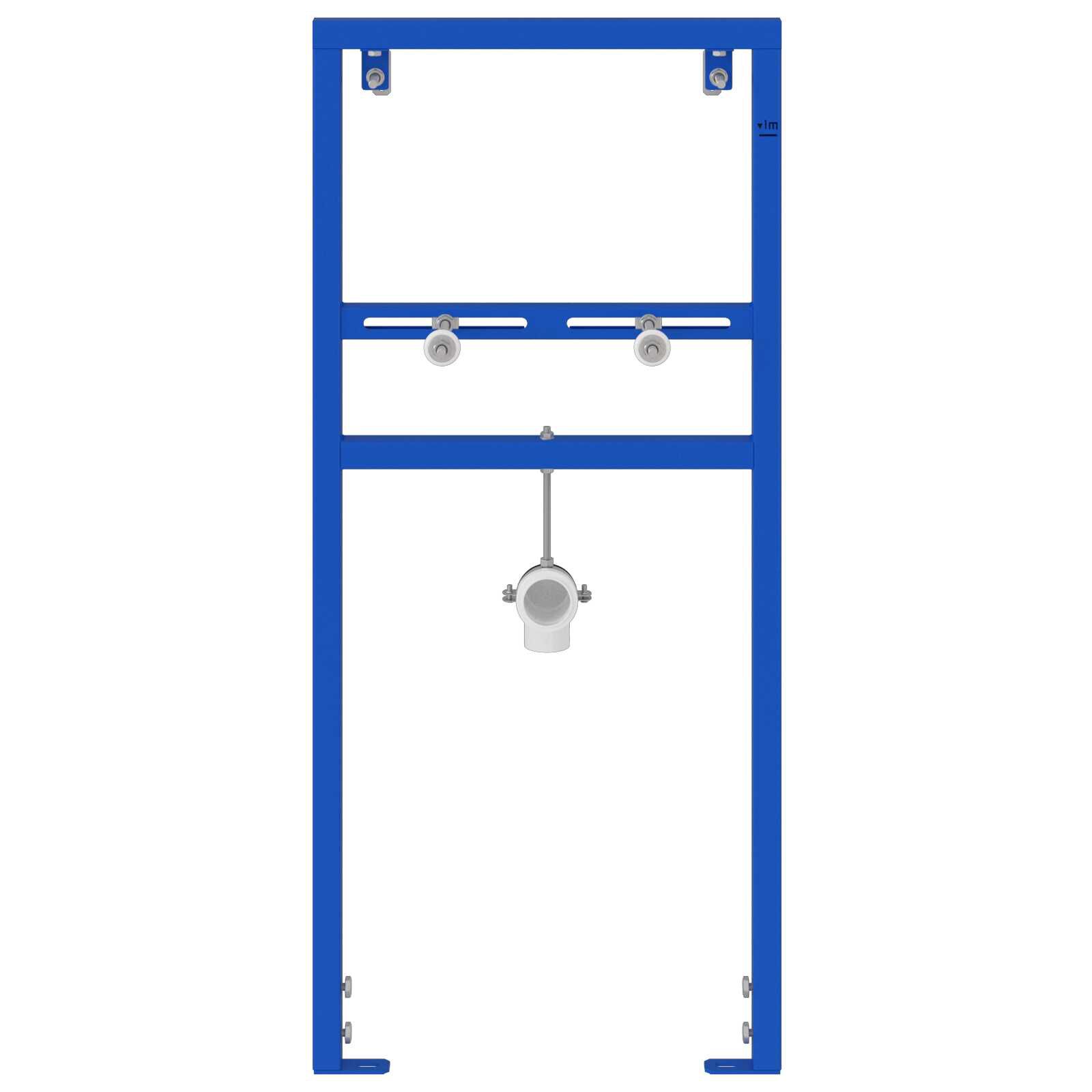 vidaXL Badkamermuurbeugel Blauw 50 x 17,5 x 136 cm Staal