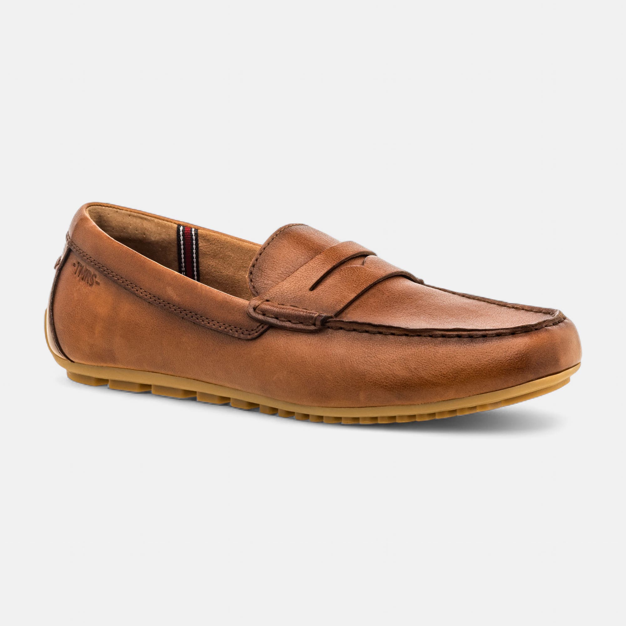 Mocassins Homme en cuir cognac