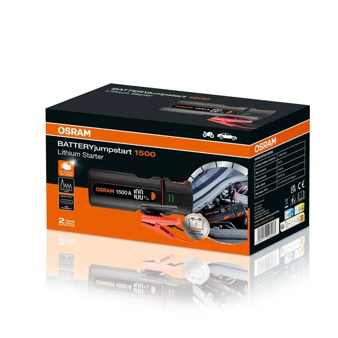 Osram BATTERYjumpstart 1500 Jump Starter - 12V