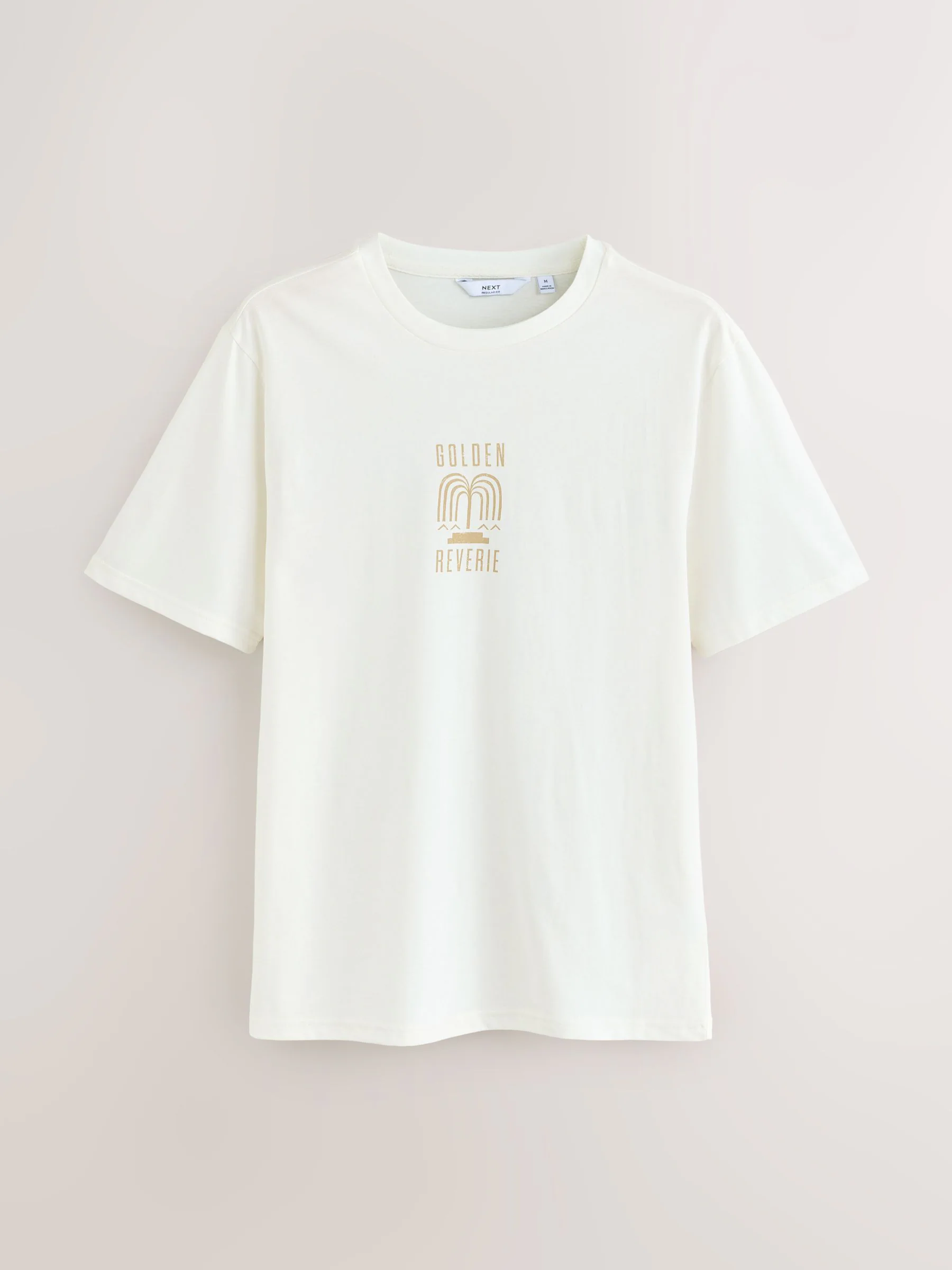 Wit/blauw/grijs - Normale Pasvorm - Set van 3 T-shirts met print