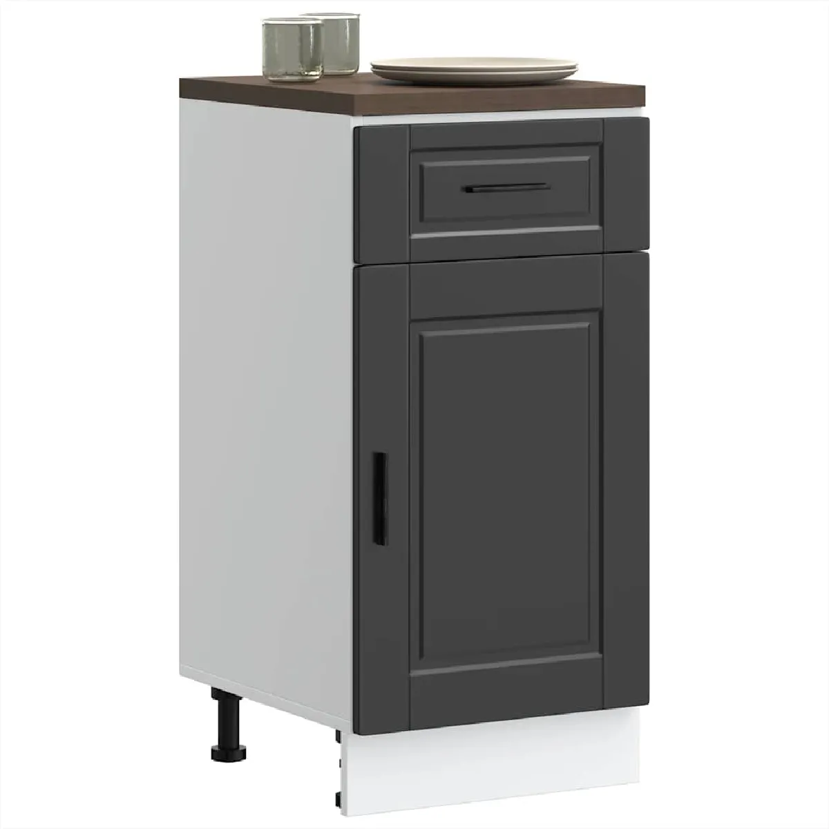 vidaXL Armoire de Cuisine Porto Noir