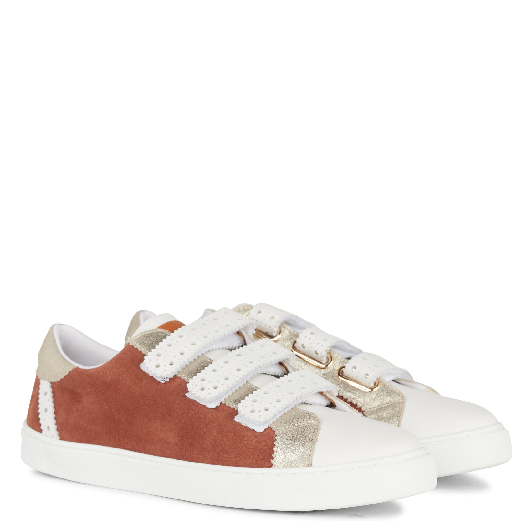 SUZAK - Baskets basses en cuir velours | Multicolore