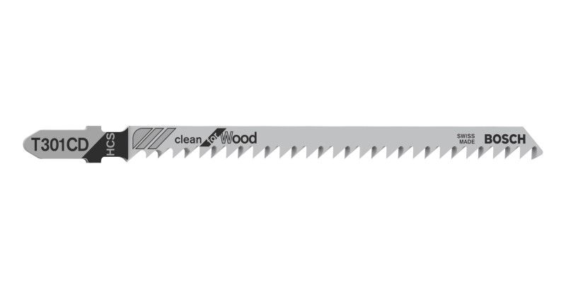 Bosch 2608637590 Decoupeerzaagblad T301 CD Clean for Wood 5x (5 stuks)