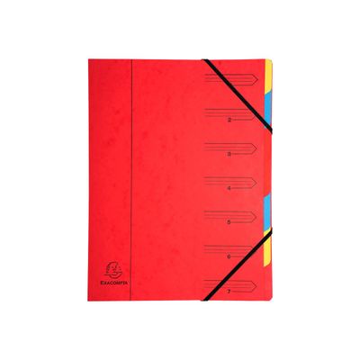 Exacompta Nature Future - Trieur agrafé 7 compartiments - avec élastiques - disponible dans différentes couleurs