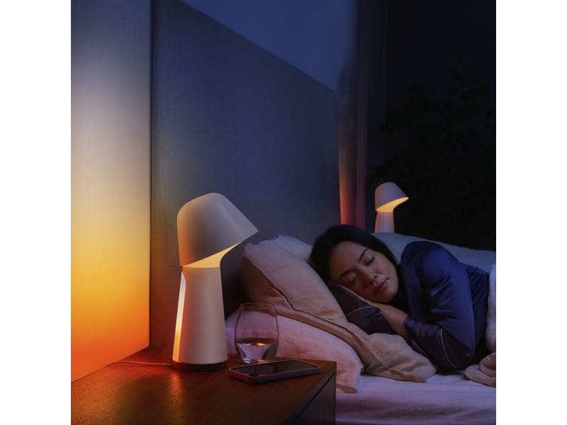 Philips Hue Tischleuchte White & Color Ambiance Twilight we Smarte Nachttischlampe zum Schlafengehen und Aufwachen