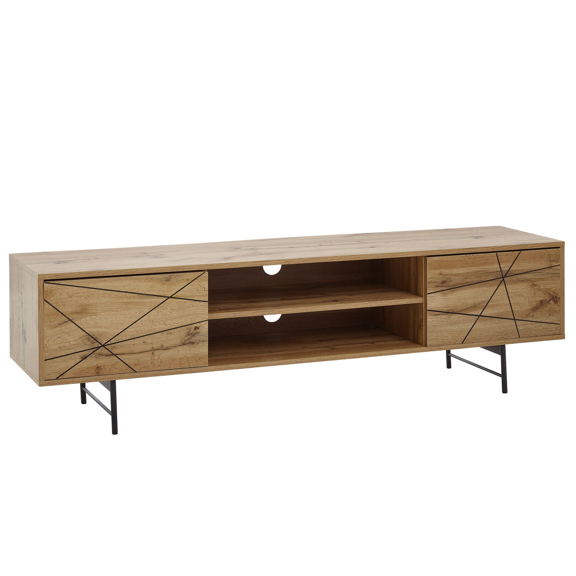 TV Schrank FineBuy 160x45x40 cm Lowboard Holz Fernsehkommode Fernsehschrank