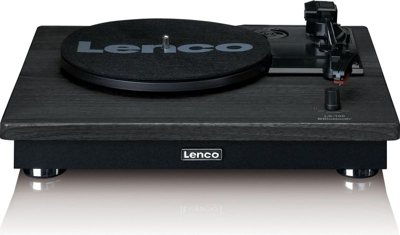 Lenco - LS-100BK - Platenspeler - Zwart - Met Bluetooth en 2 Externe Speakers