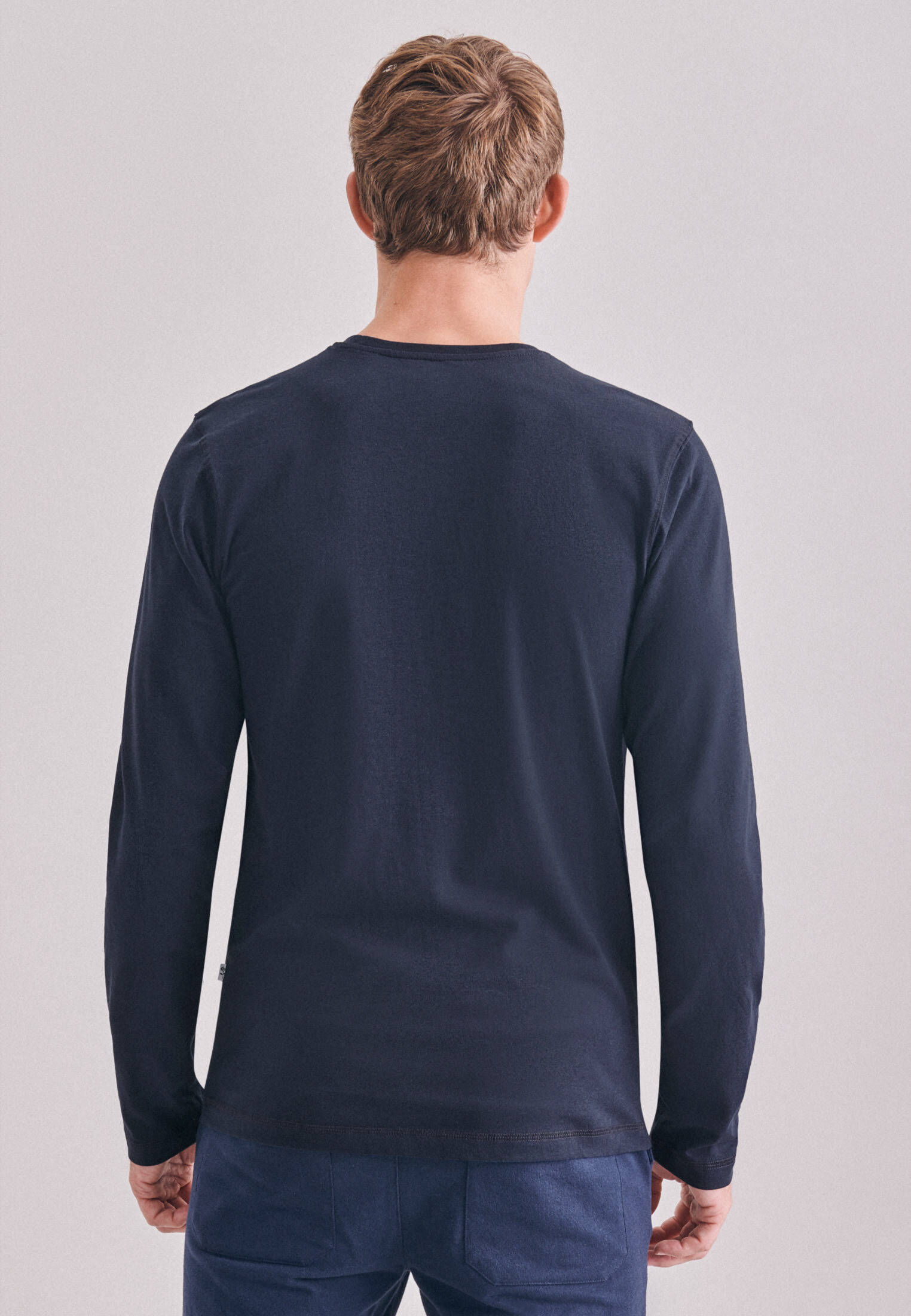 Seidensticker| Herren Langarmshirt Schwarze Rose