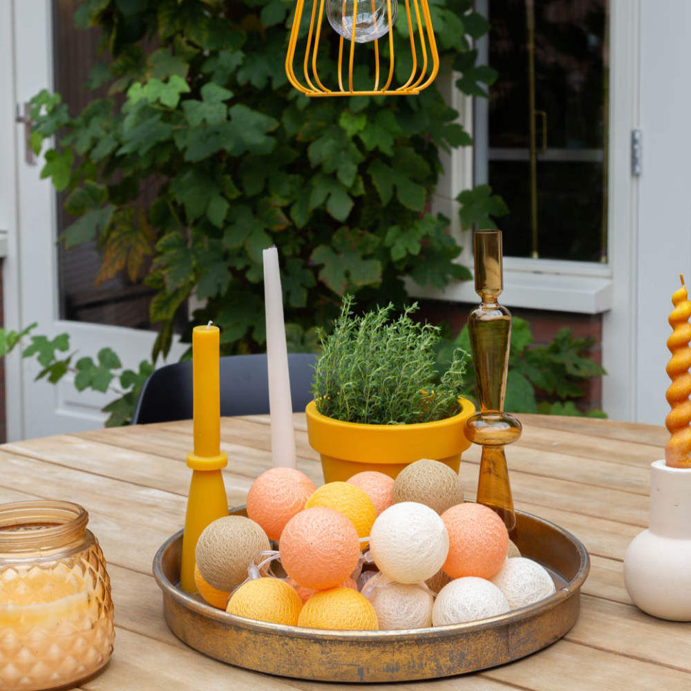 Cotton Ball Lights Outdoor starter kit lichtslinger - Naranja