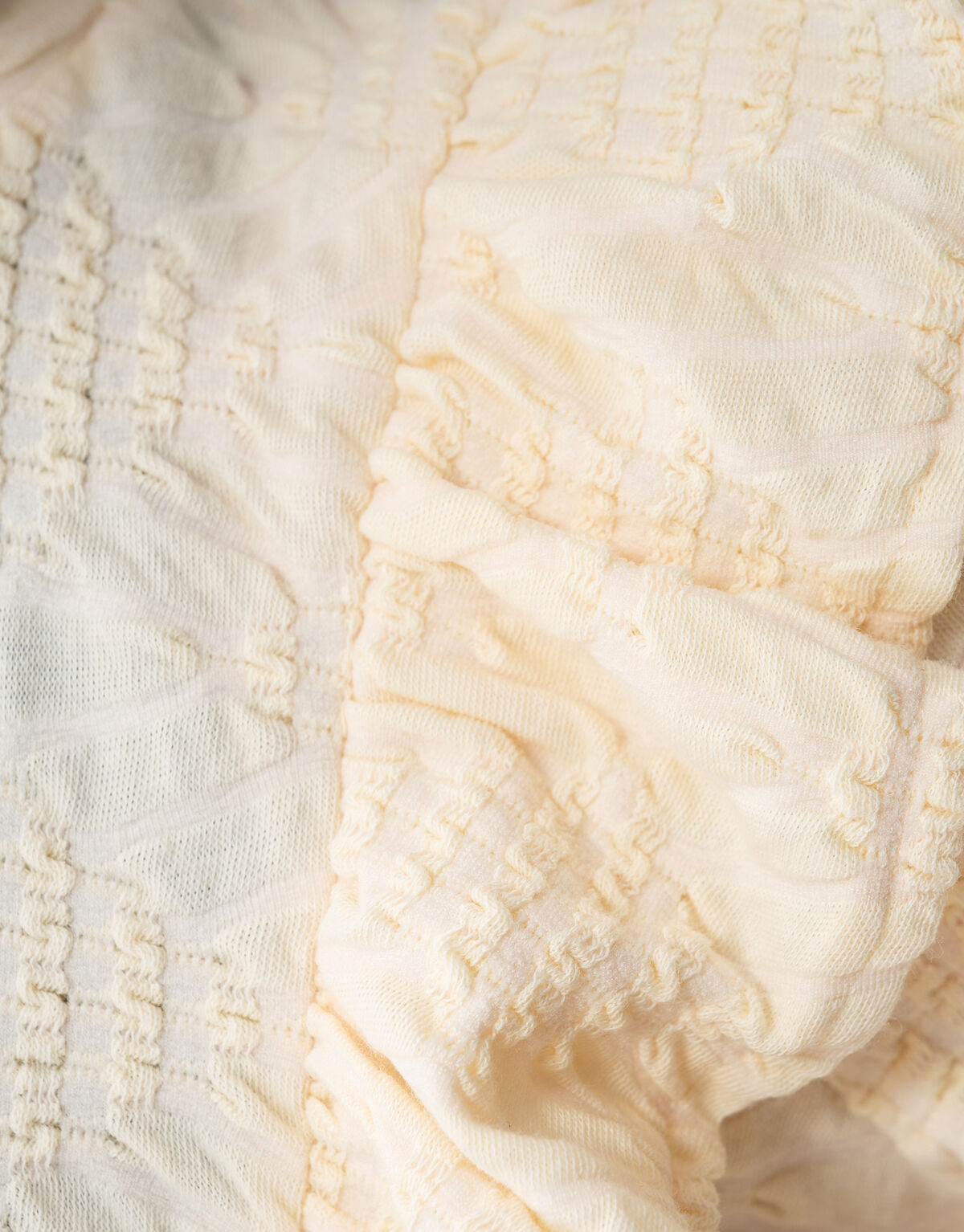 Ruffle Longsleeve Top Gebroken Wit