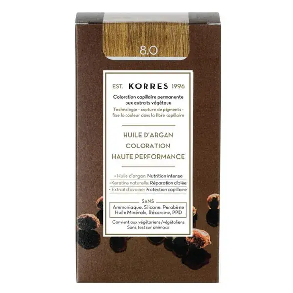 Korres Capillaire Coloration Permanente Blond Clair 8.0