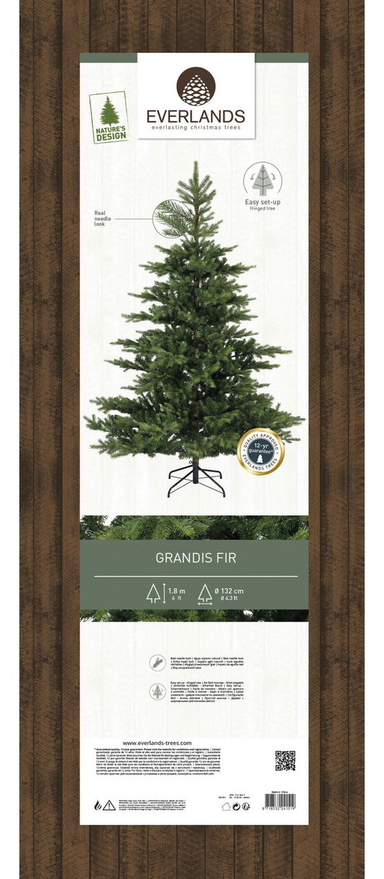 Everlands Künstlicher Weihnachtsbaum Grandis Fir 180m