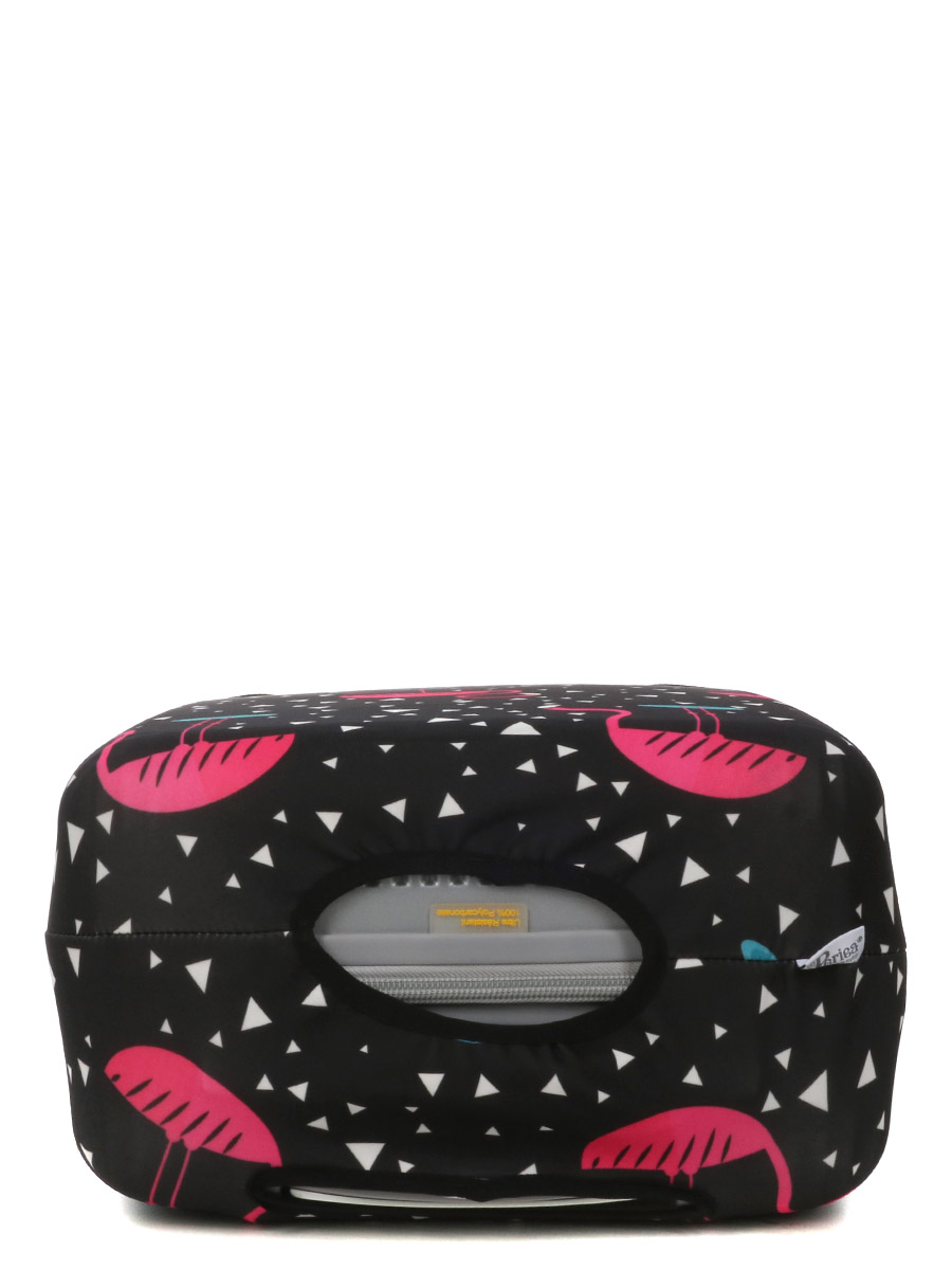 Housse de valise Periea Black with Pink Flamingos S