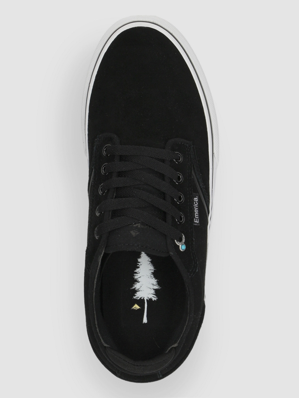 Emerica Dickson Skate Shoes black/white/gold